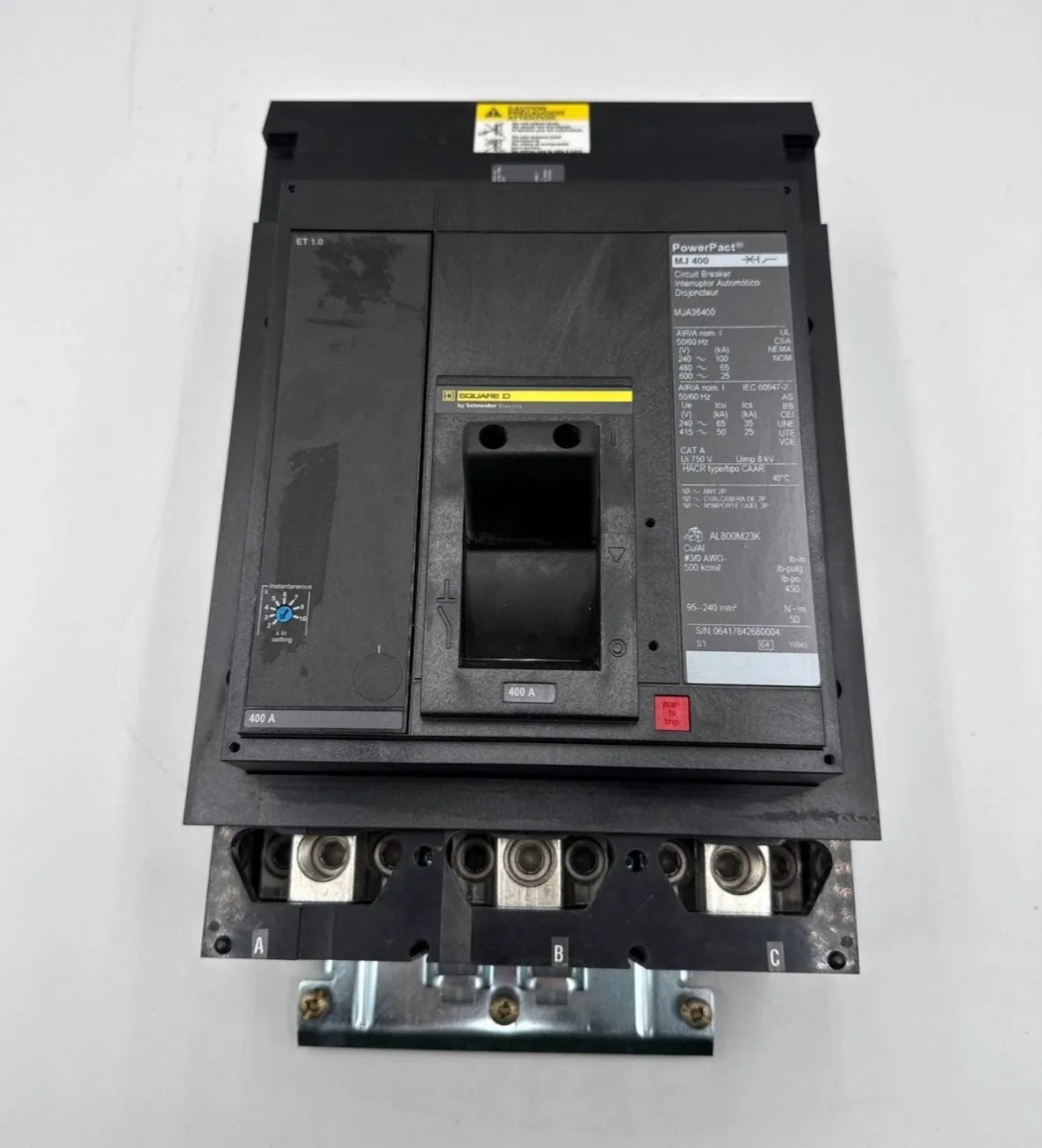 Square D MJA36400 I-Line Circuit Breaker 400A 3P 600V 3PH MJA 400 Amp 3 Pole New