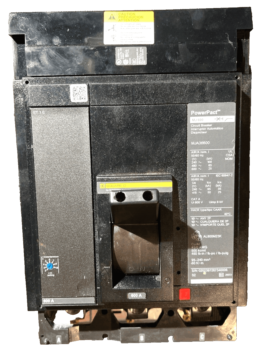 Square D MJA36600 Circuit Breaker — image 1 of 7