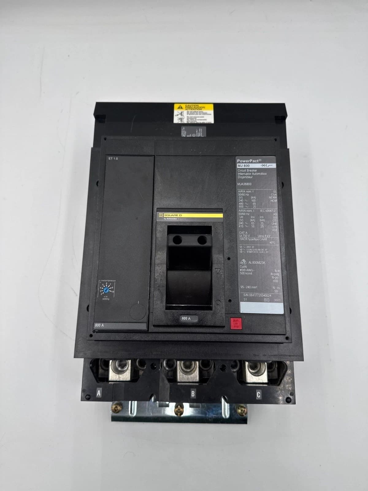Square D MJA36800 I-Line Circuit Breaker 800A 3P 600V MJA 800 Amp MJ 800 New – image 1