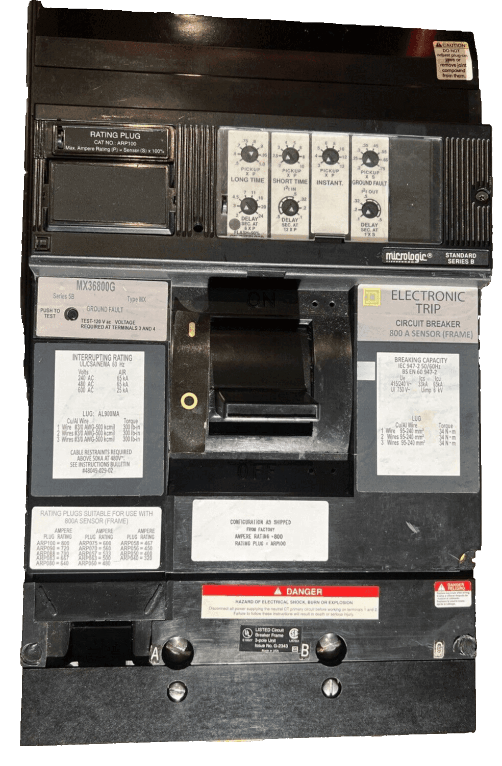 Square D MX36800G Circuit Breaker — image 1 of 7