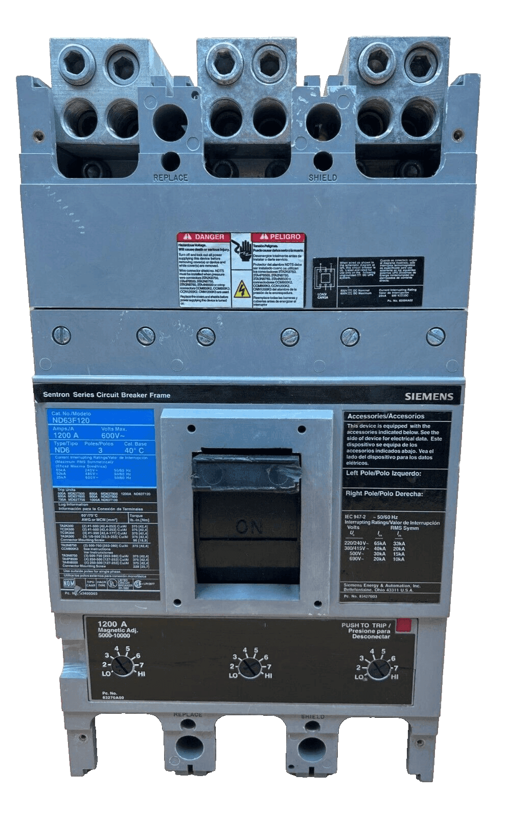 Siemens ND63F120 Circuit Breaker — image 1 of 7
