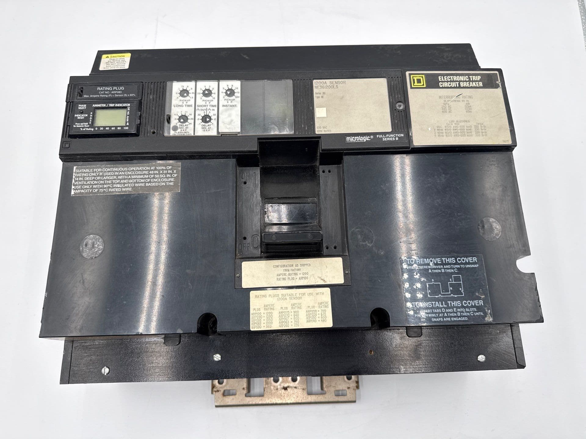 Square D NE361200LS I-Line Circuit Breaker 1200A 3P 600V Electronic Trip ARP083