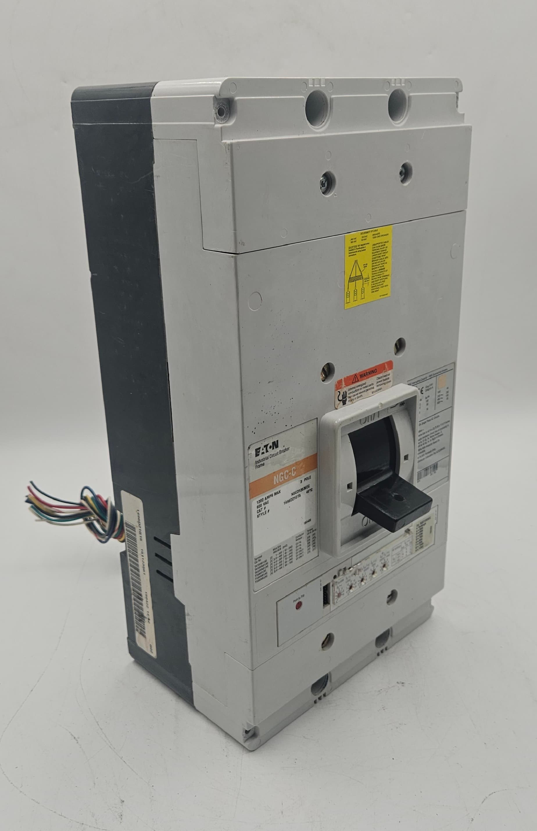 Eaton NGC312036EC 1200A 3P 600V NG-Frame Breaker LSIG Trip Unit Series G USED – image 1