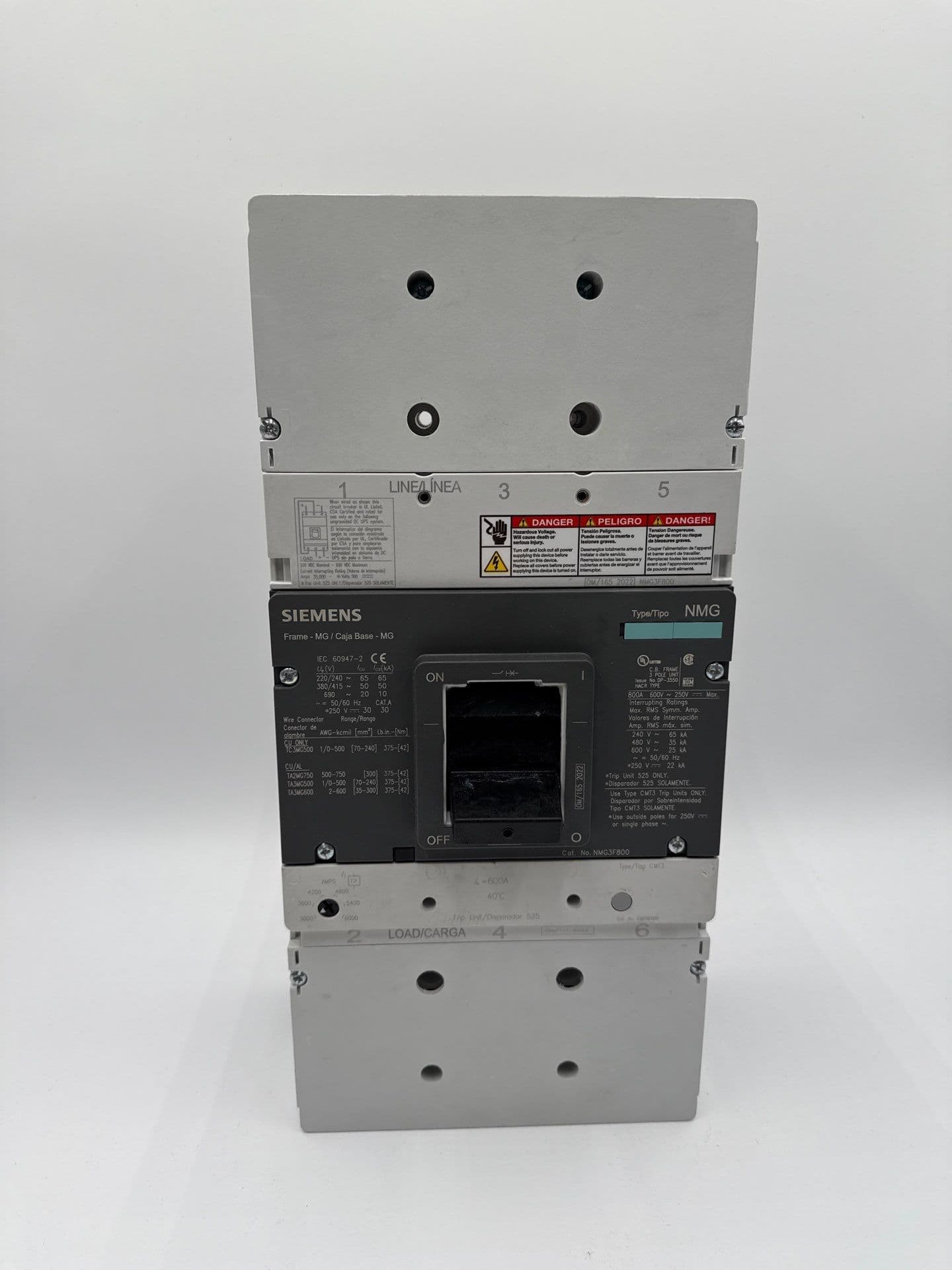 Siemens NMG3B600L Circuit Breaker 600A 3P 600V 3PH NMG 600 Amp 3 Pole – image 1