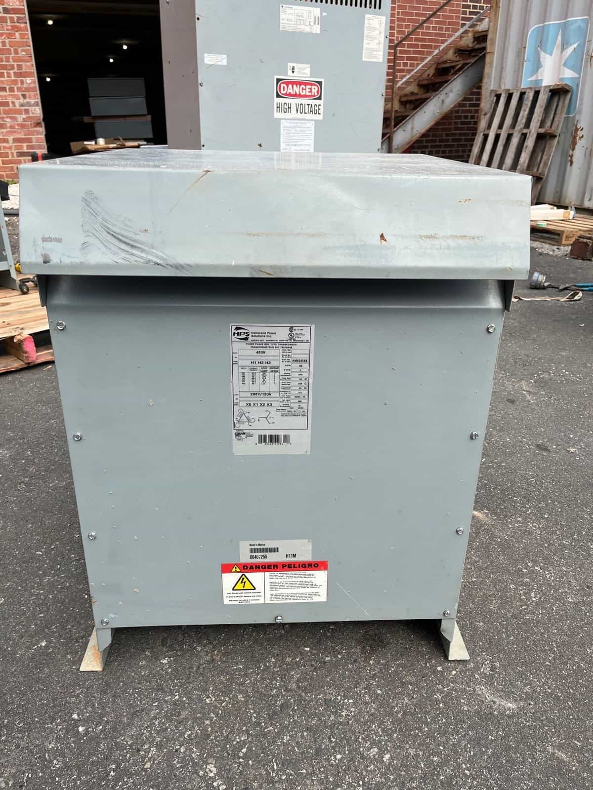 45KVA Hammond NMK045KB Transformer Pri 480V Sec 208/120V 3PH 3R Enclosure