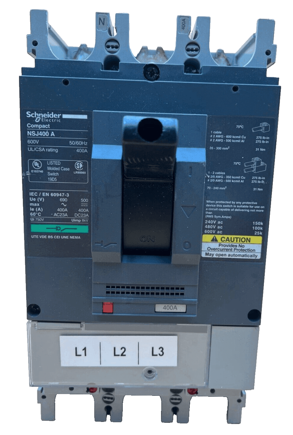 Square D NSJ400A Circuit Breaker — image 1 of 7