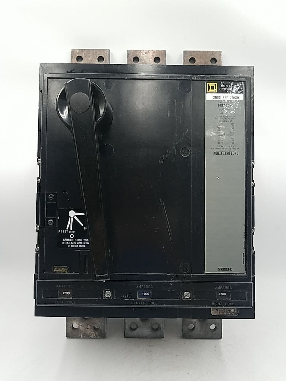 Square D PAF2036 Circuit Breaker 1200A 3P 600V PAF 1200 Amp Columns – image 1