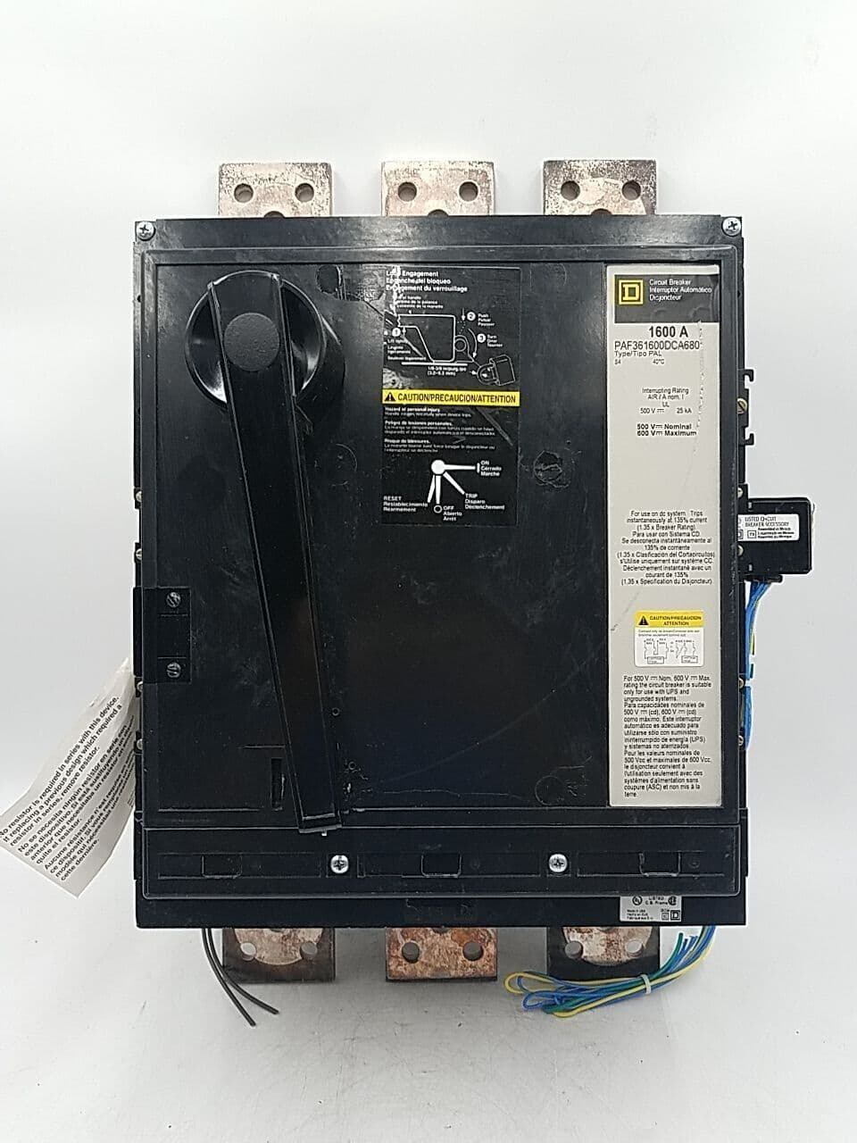 Square D PAF361600DCA680 Circuit Breaker — image 1 of 11