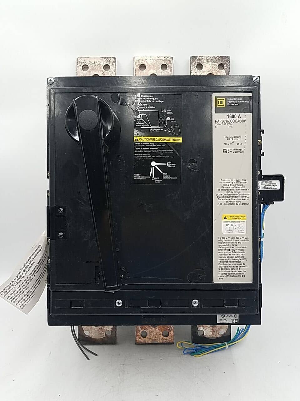 Square D PAF361600DCA680 Circuit Breaker — image 1 of 11