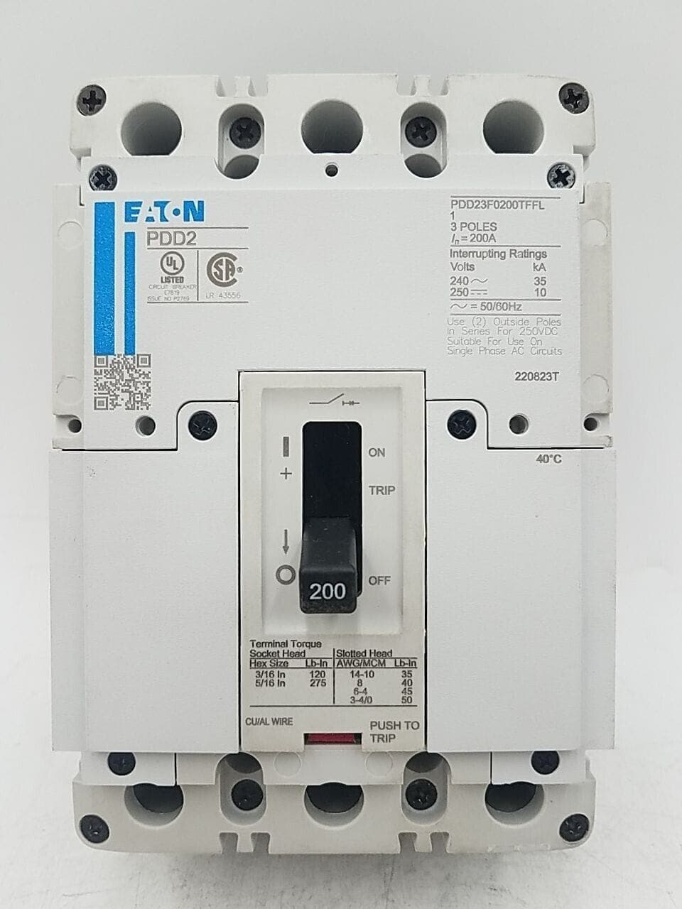 Eaton PDD23F0200TFFL Circuit Breaker — image 1 of 7
