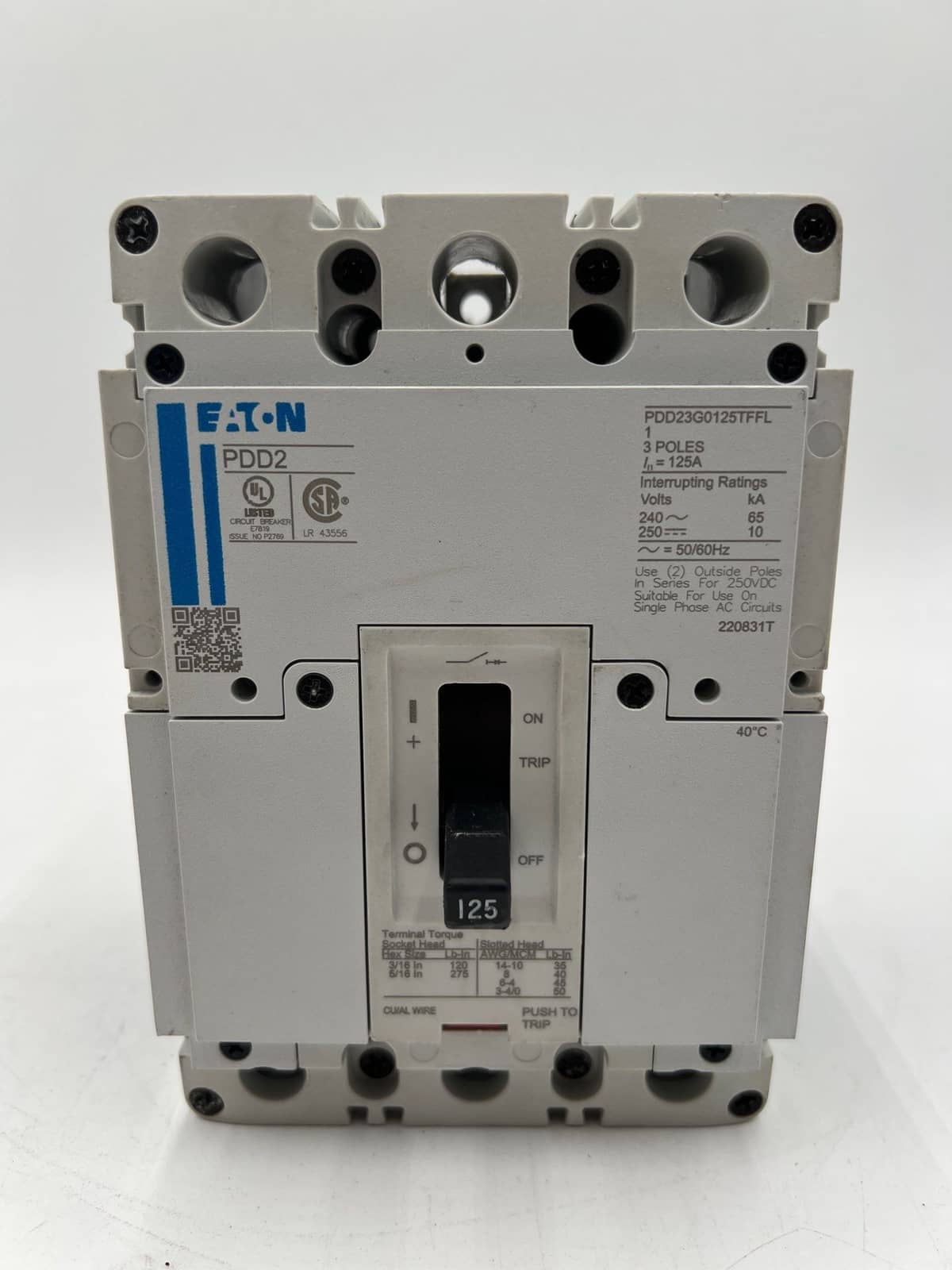Eaton PDD23G0125TFFL Circuit Breaker — image 1 of 6