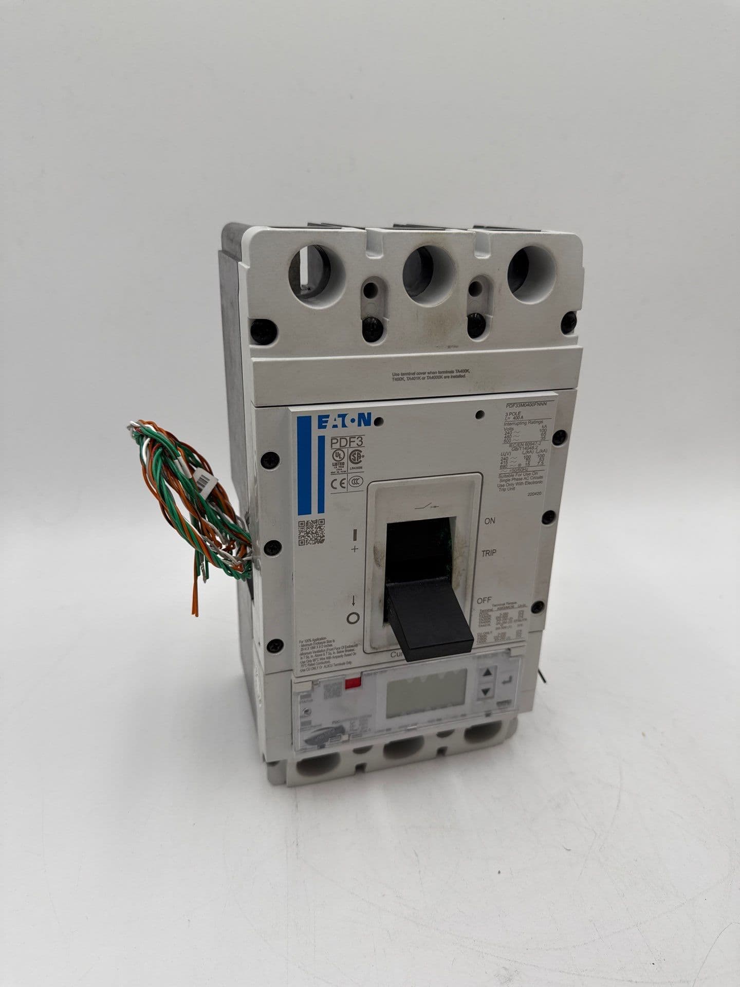 Eaton PDF33M0400FNNN Circuit Breaker 125A 3P 600V PDF3 125 Amp 3 Pole – image 1