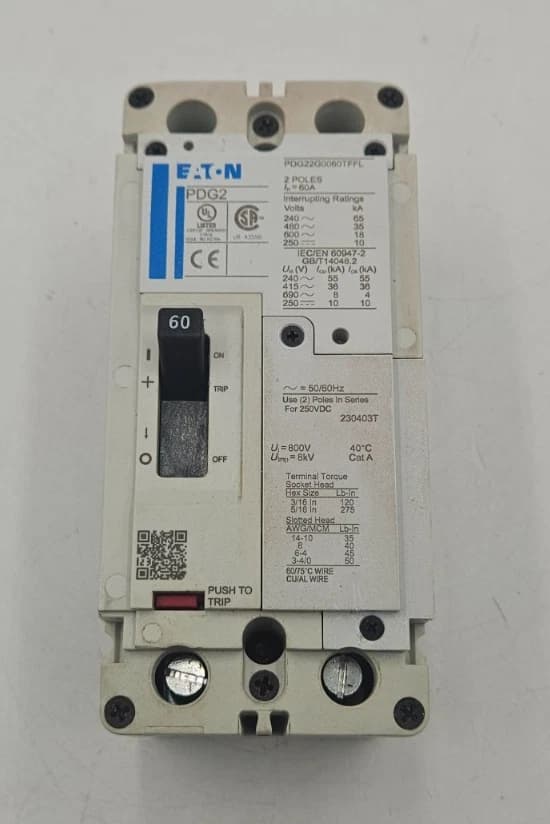 Eaton PDG22G0060TFFL Circuit Breaker — image 1 of 9