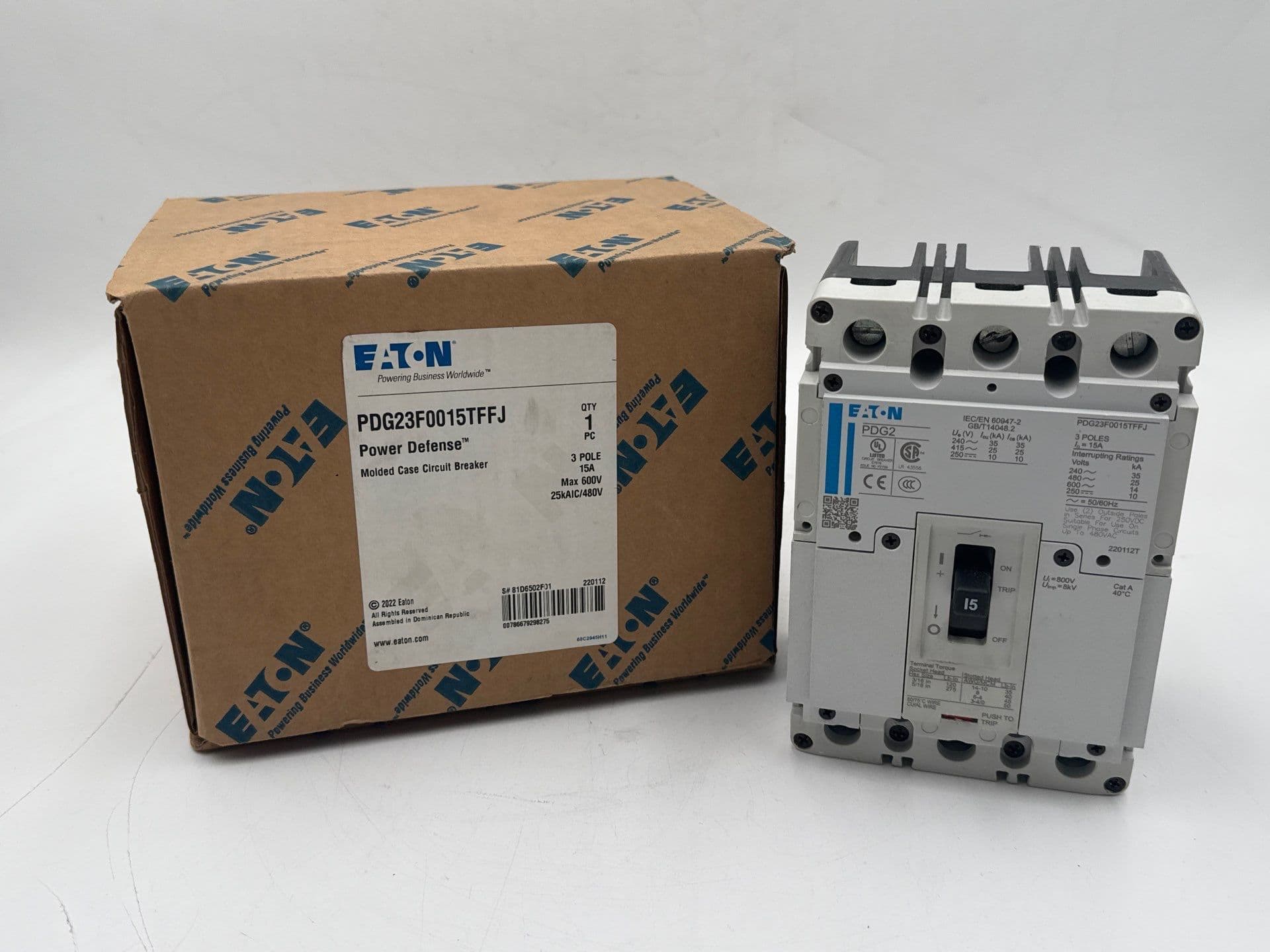Eaton PDG23F0015TFFJ Circuit Breaker — image 1 of 10