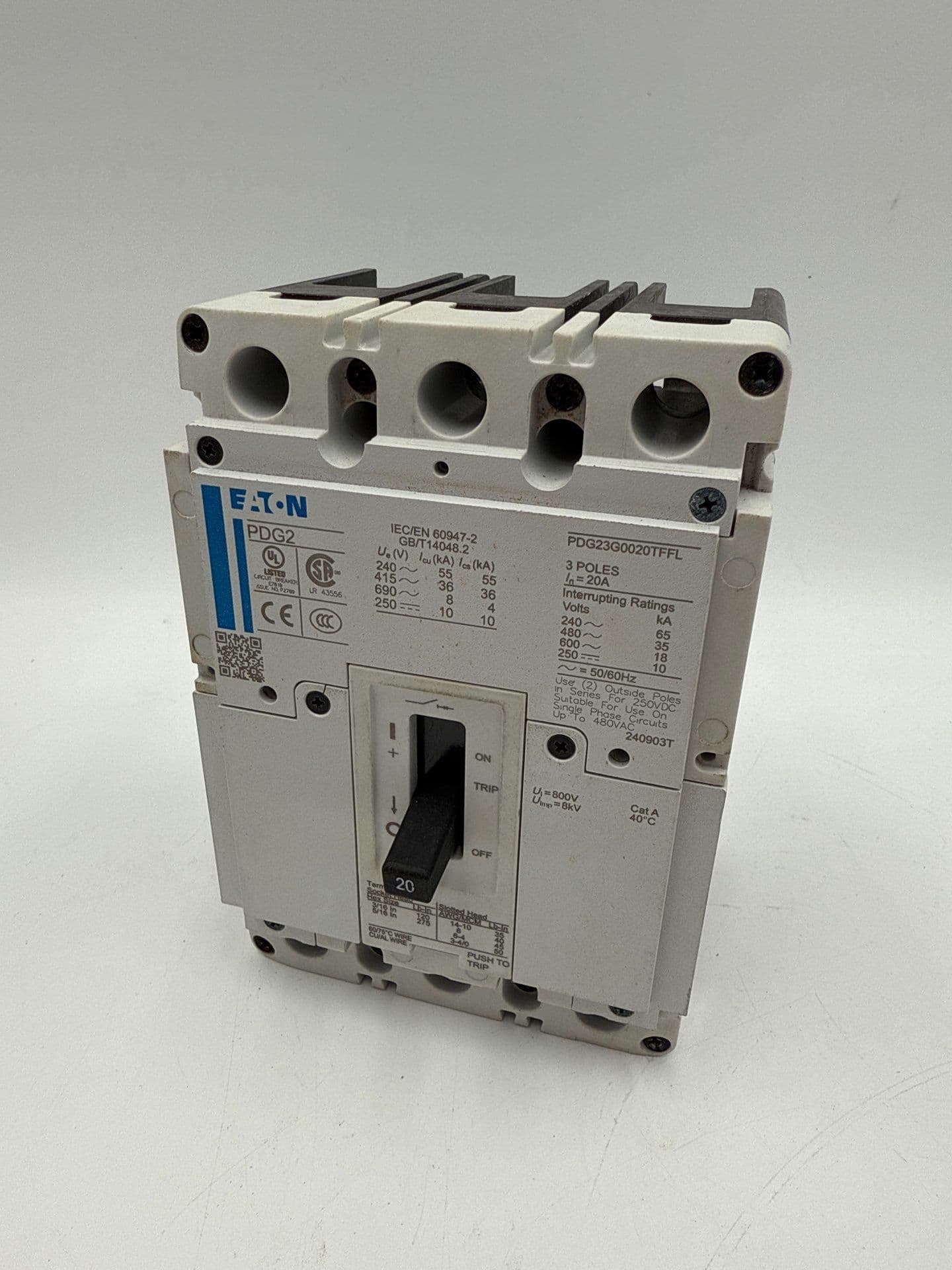 Eaton PDG23G0020TFFL Circuit Breaker — image 1 of 9