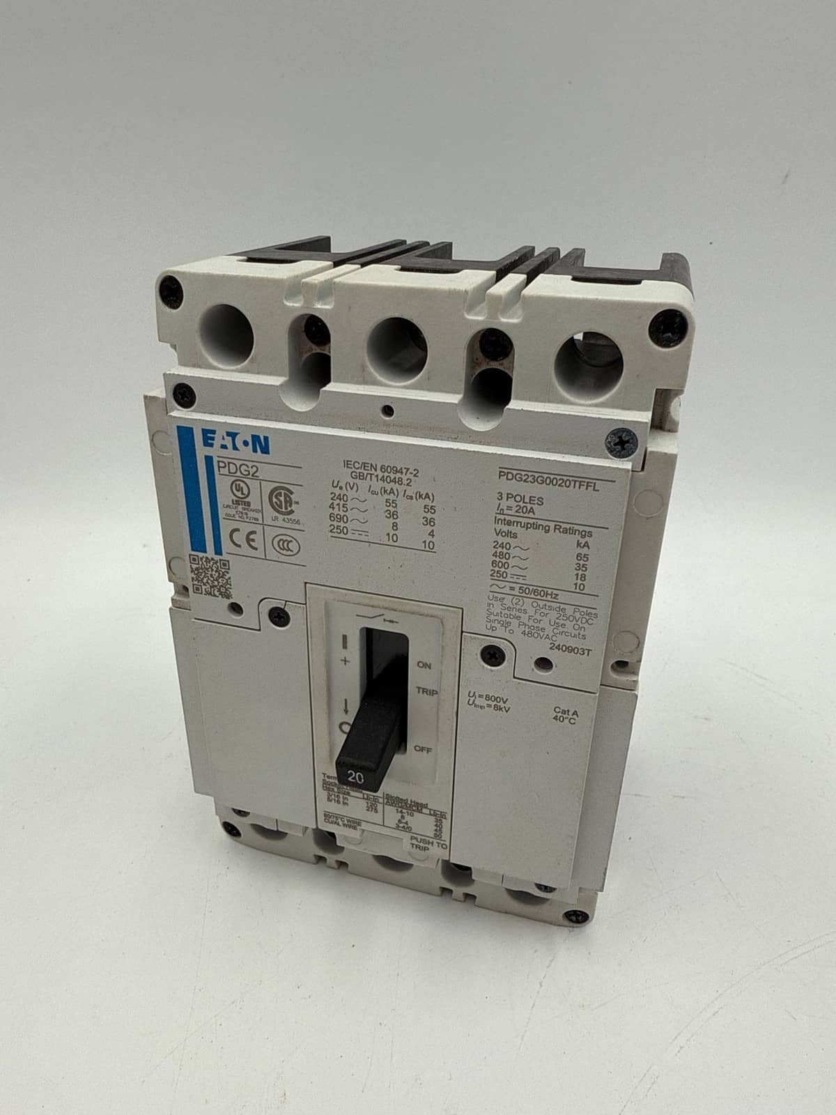 Eaton PDG23G0020TFFL Circuit Breaker — image 1 of 9