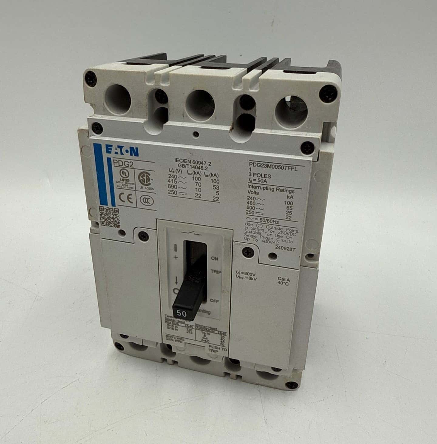Eaton PDG23M0050TFFL Circuit Breaker — image 1 of 9