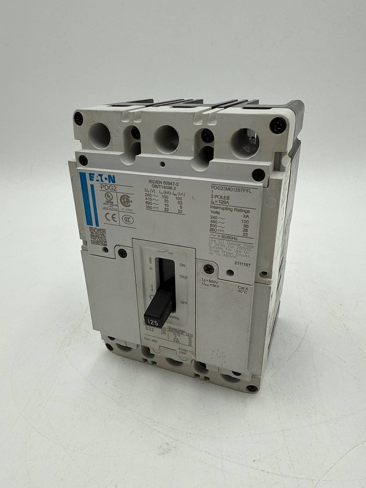 Eaton PDG23M0125TFFL Circuit Breaker — image 1 of 9