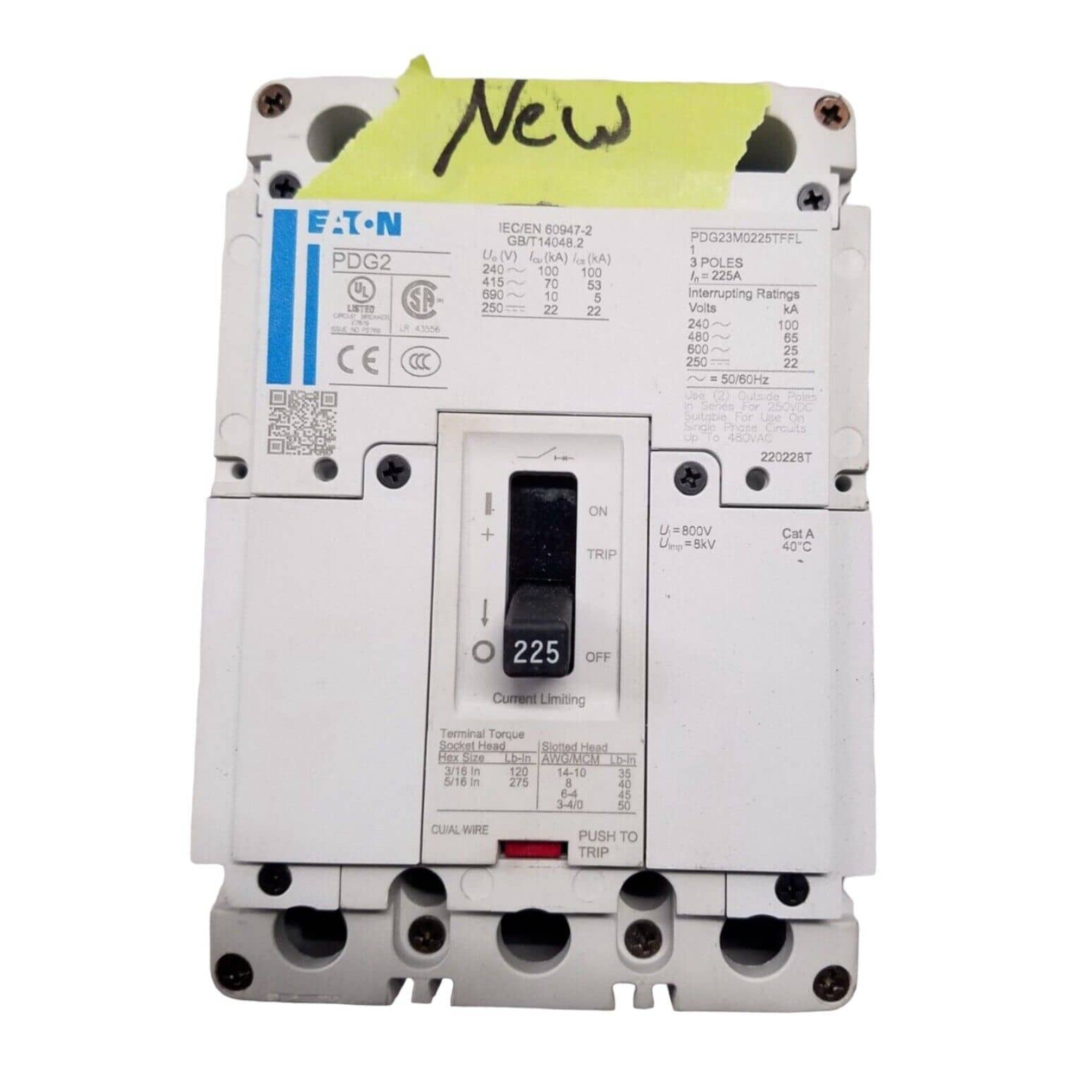 Eaton PDG23M0225TFFL Circuit Breaker — image 1 of 7