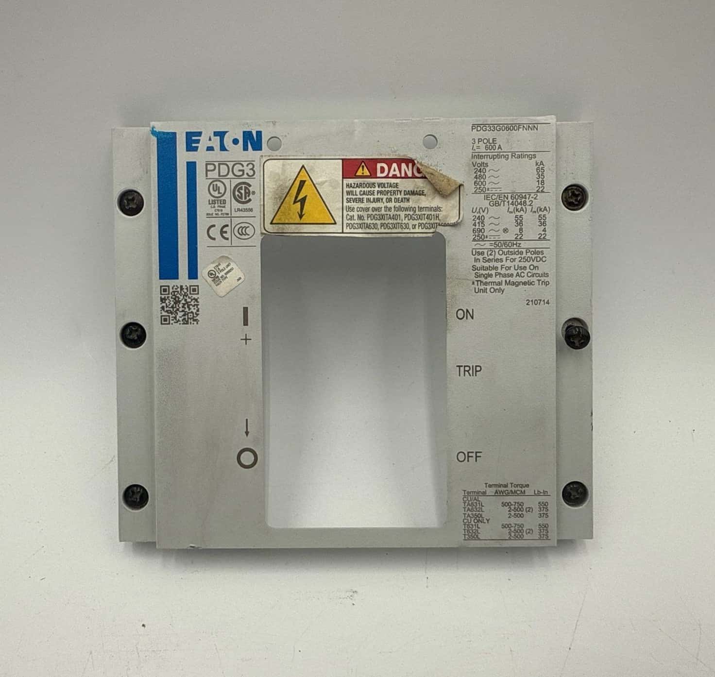 Eaton PDG33G0600FNNN Circuit Breaker Accessory — image 1 of 4