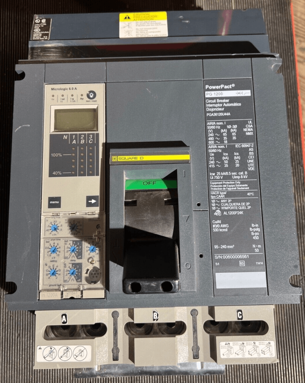 Square D PGA36120U44A Circuit Breaker — image 1 of 7
