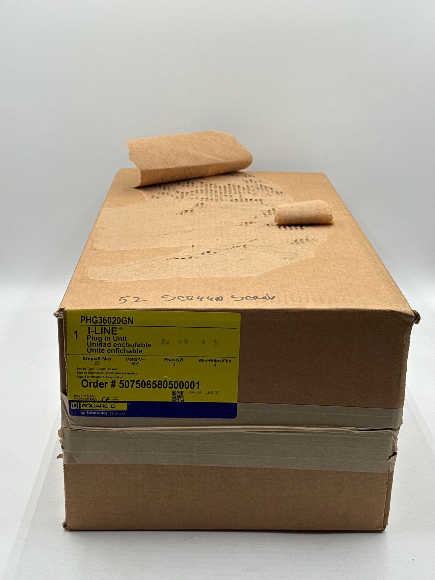 Square D PHG36020GN Busplug 20A 600V 3PH I-Line Busway Plug In Unit H-Frame – image 1