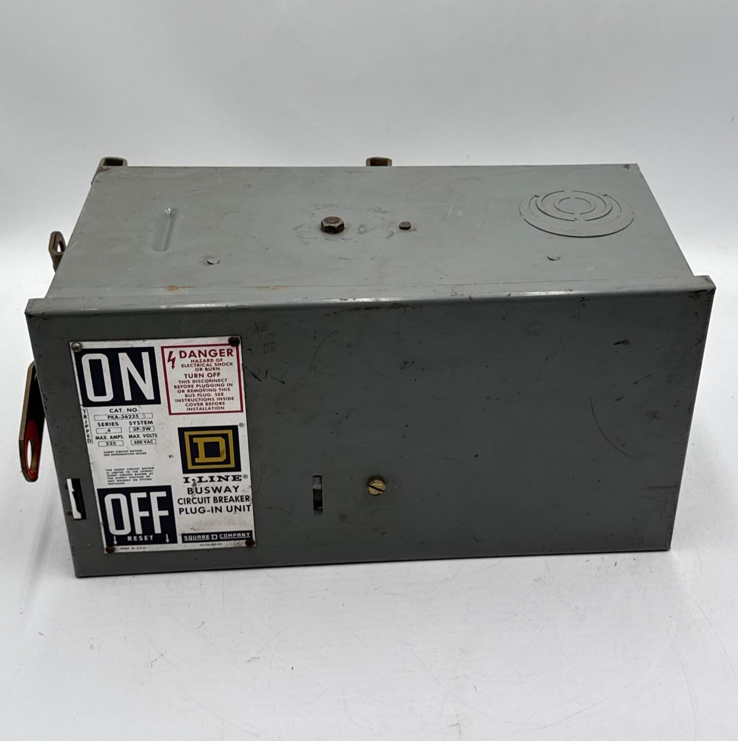 Square D PKA36255 Bus Plug 225A 3PH 3W 600V I-Line Bus way Switch 225 Amp – image 1