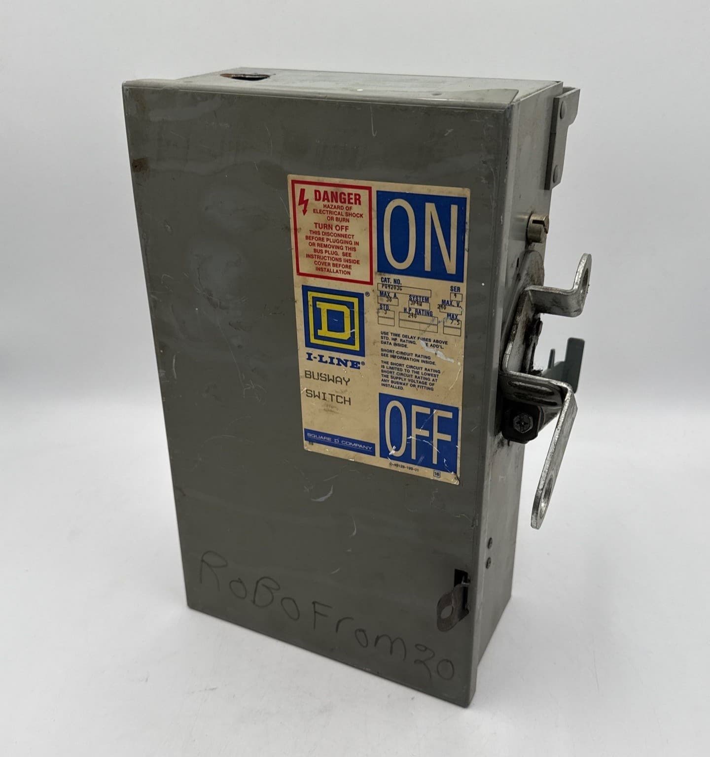 Square D PQ4203G Busplug I-Line Busway Switch 30A 3P 4W 240V PQ-4203G 30 Amp – image 1