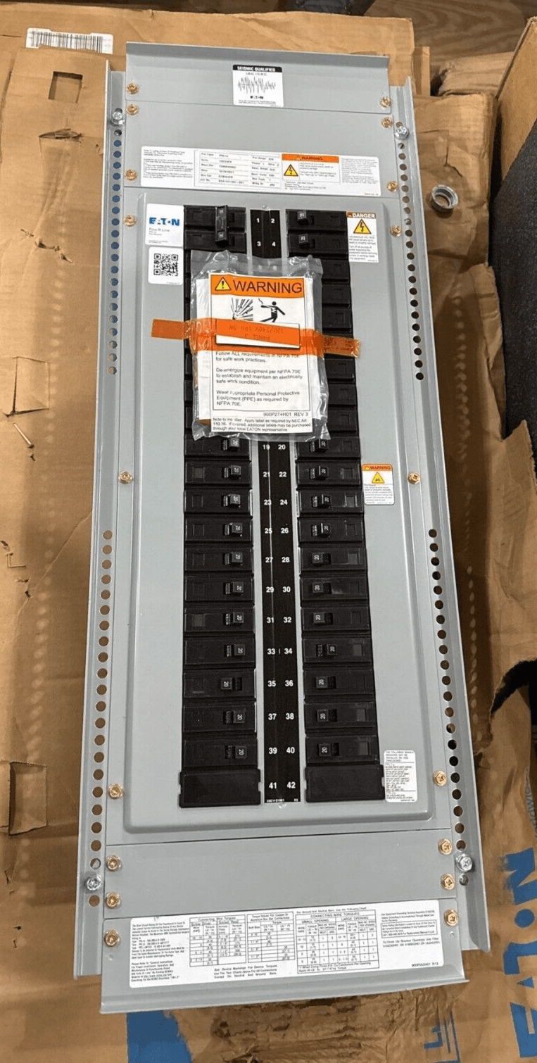 Eaton PRL1A Interior Panelboard 225A 120/240V 1PH 3W 42 Circuit MLO Surplus – image 1