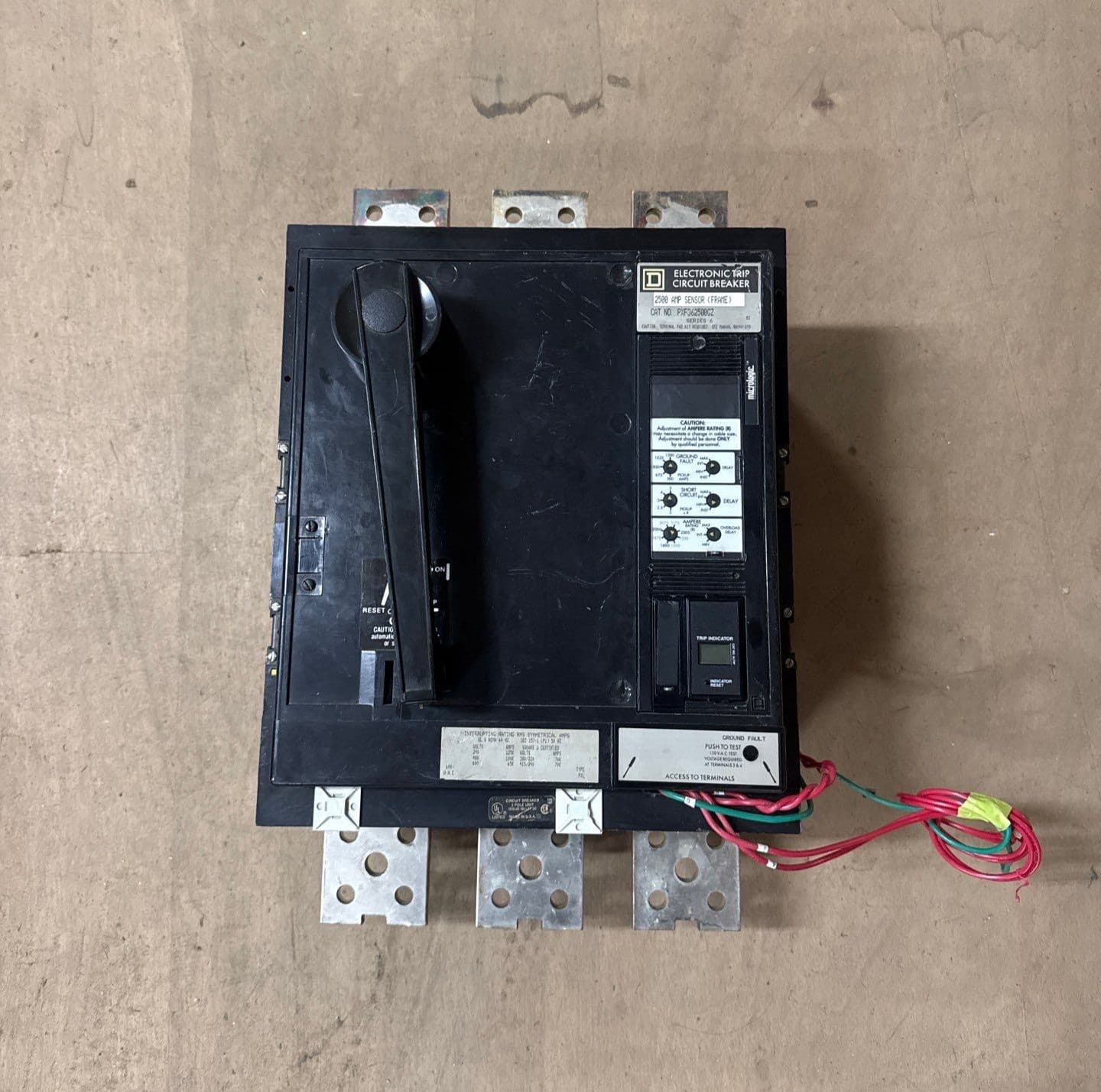 Square D PXF362500GZ Circuit Breaker 2500A 3P 600V Electronic Trip 2500 Amp – image 1