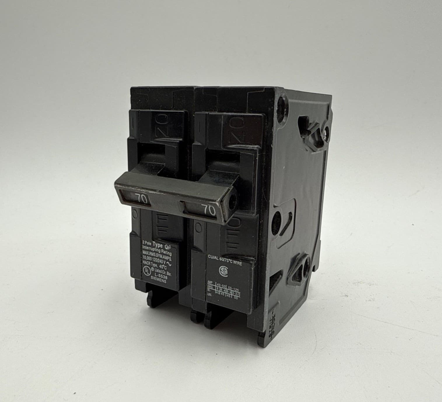 Siemens Q270 Plug On Circuit Breaker 70A 2P 120/240V QP 70 Amp 2 Pole – image 1