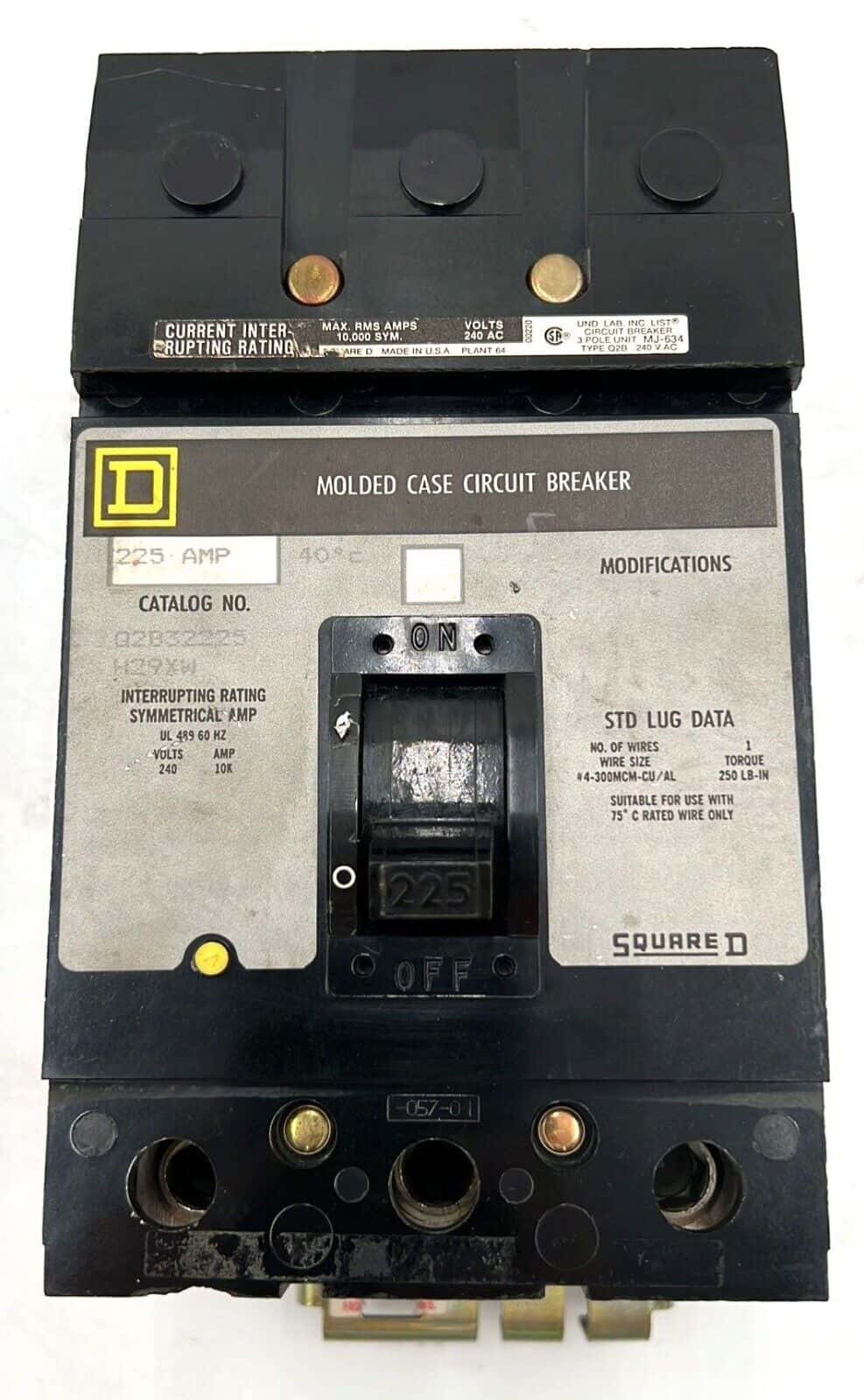 Square D Q2B32225 Circuit Breaker — image 1 of 7