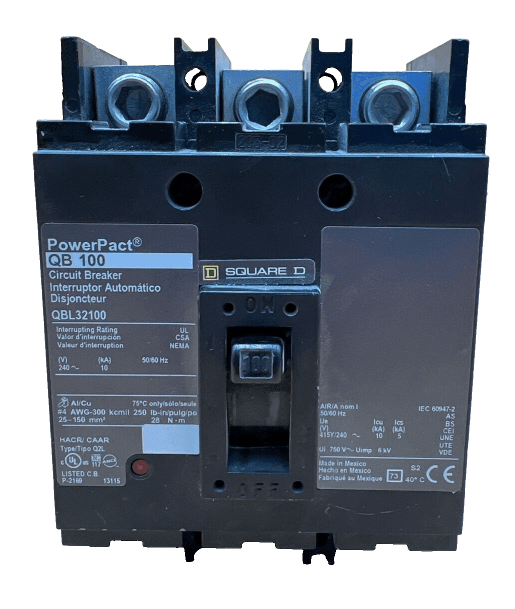 Square D QBL32100 Circuit Breaker — image 1 of 6