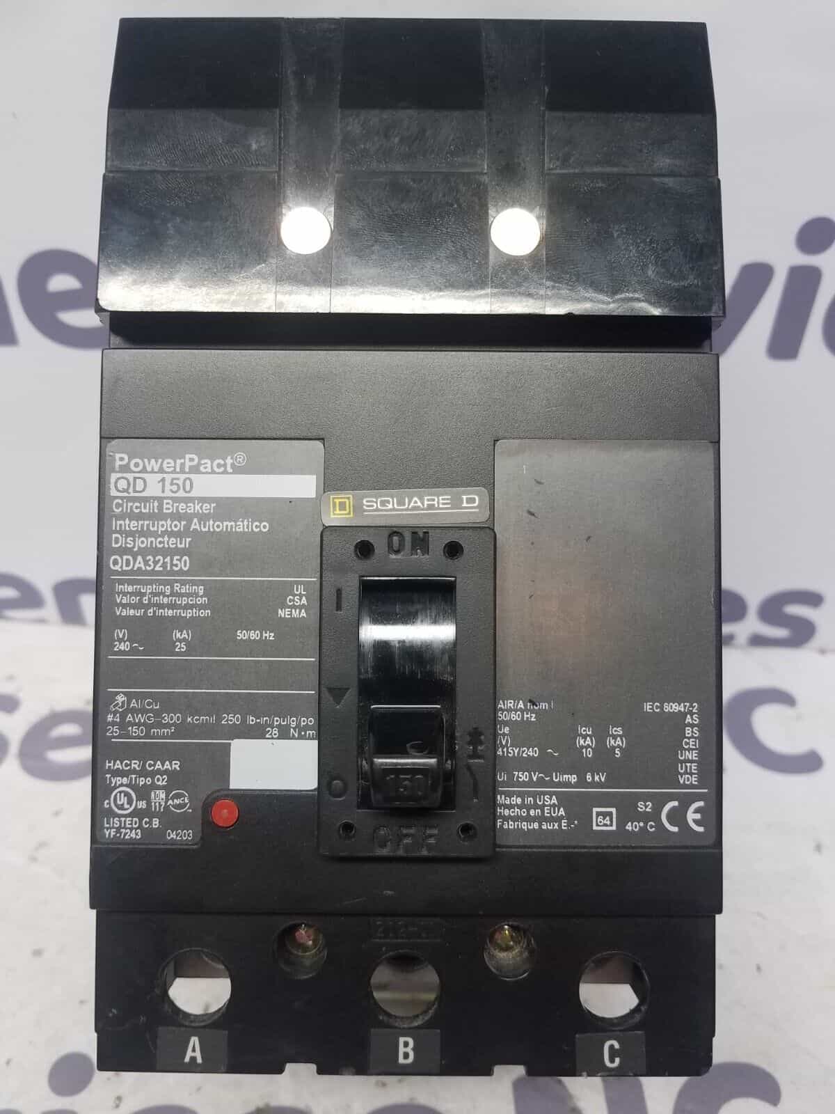 Square D QDA32150 Circuit Breaker — image 1 of 7