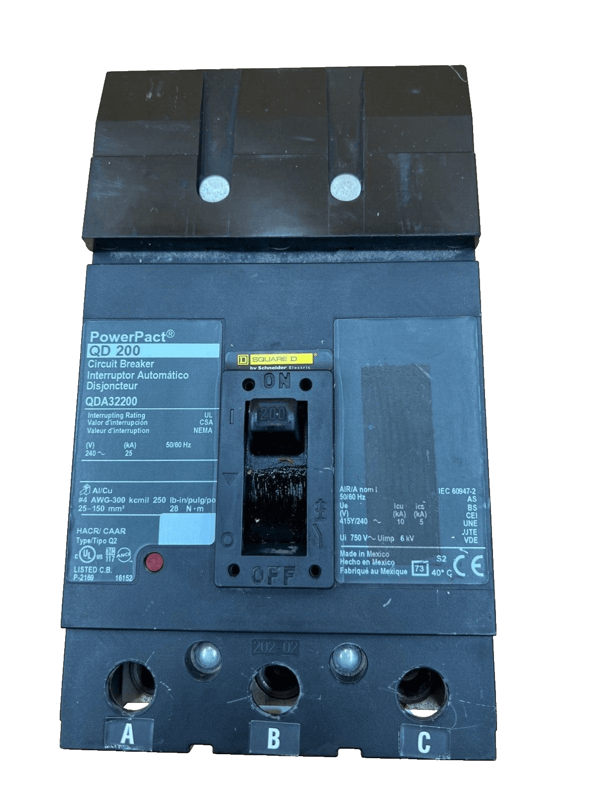 Square D QDA32200 Circuit Breaker — image 1 of 6