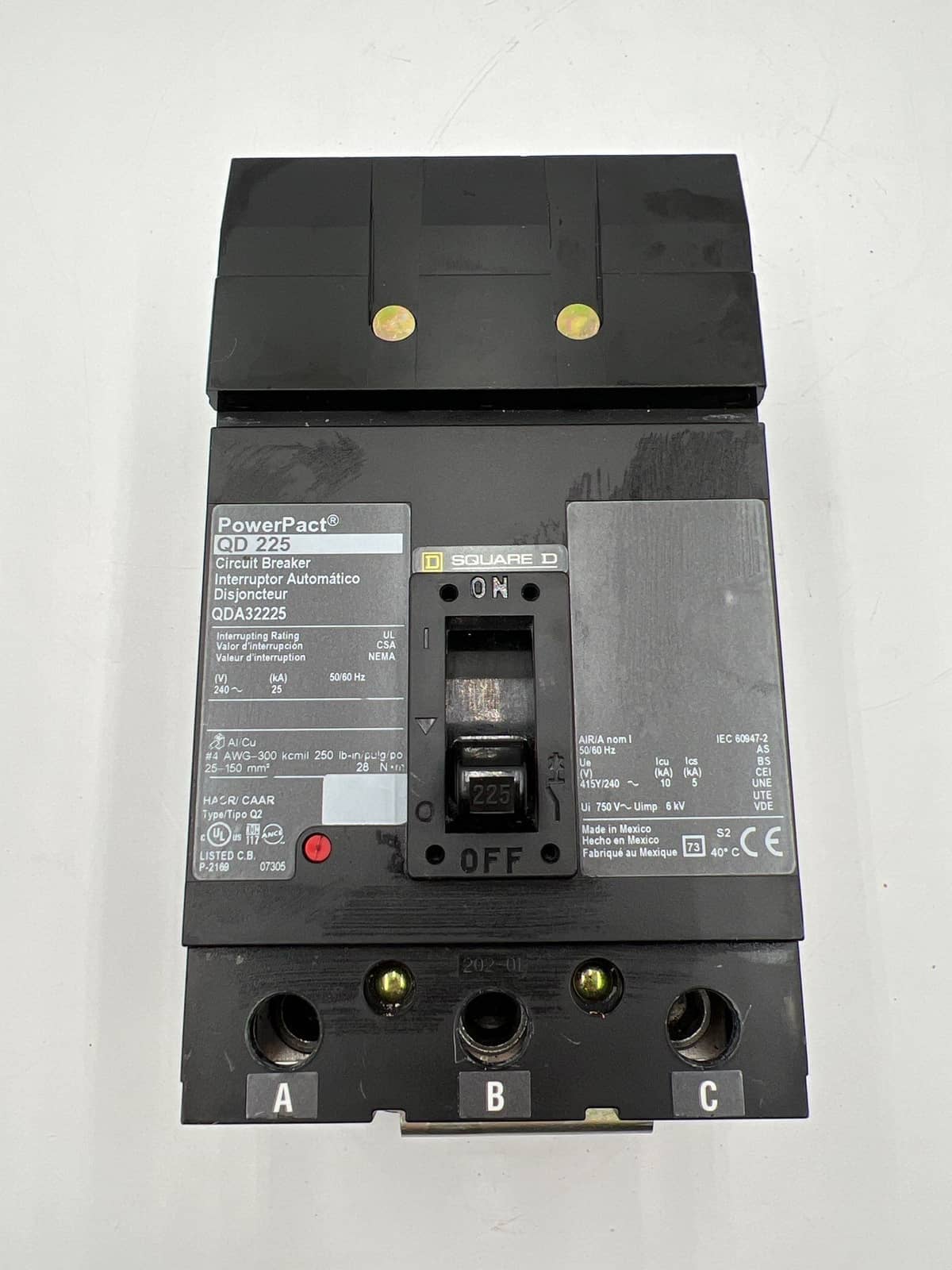 Square D QDA32225 Circuit Breaker — image 1 of 6