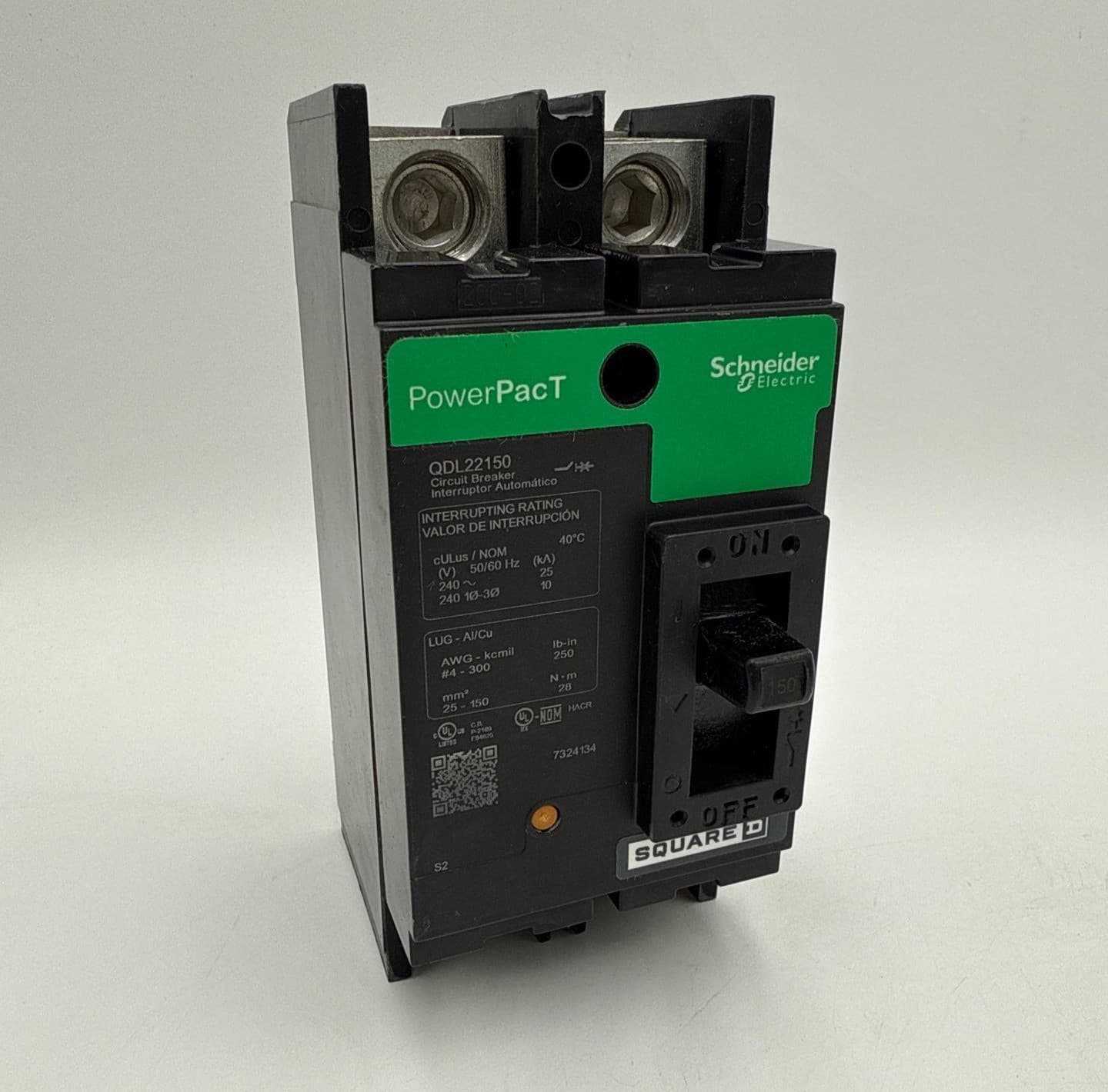 Square D QDL22150 Circuit Breaker 150A 2P 240V PowerPact 150 Amp 2 Pole – image 1