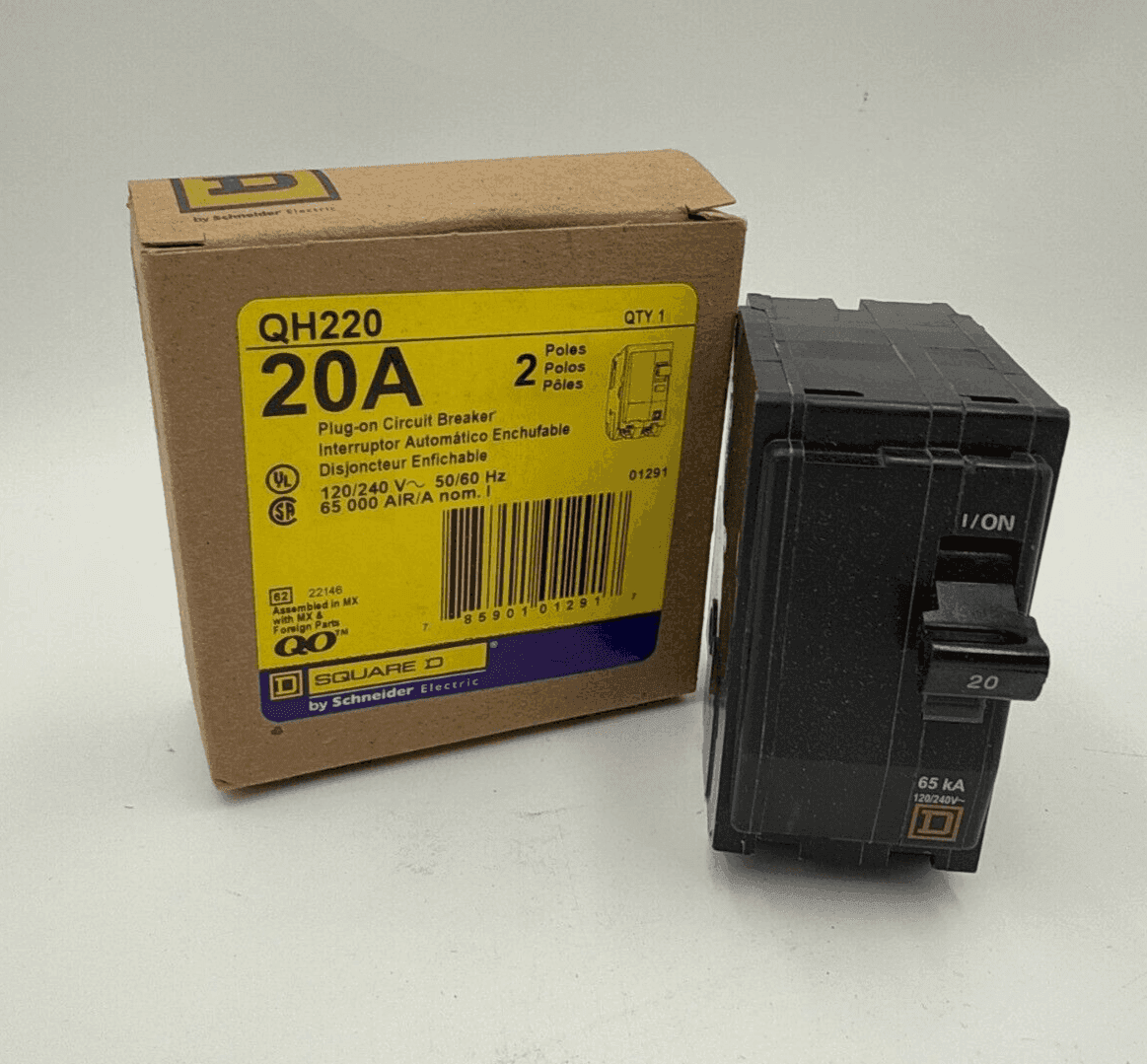 Square D QH220 Circuit Breaker — image 1 of 8