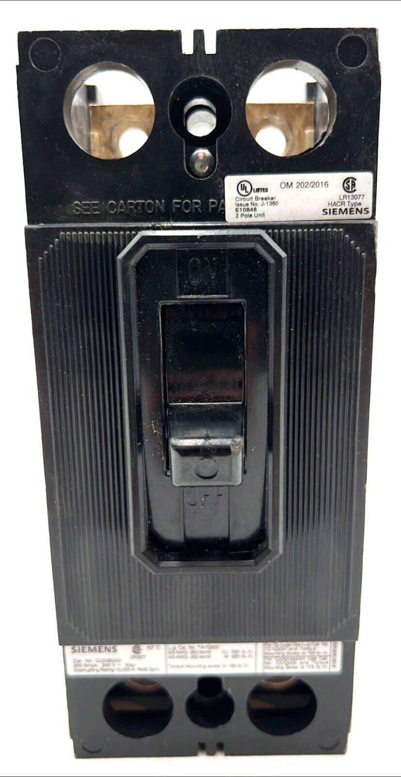 Siemens QJ22B200 Circuit Breaker — image 1 of 4