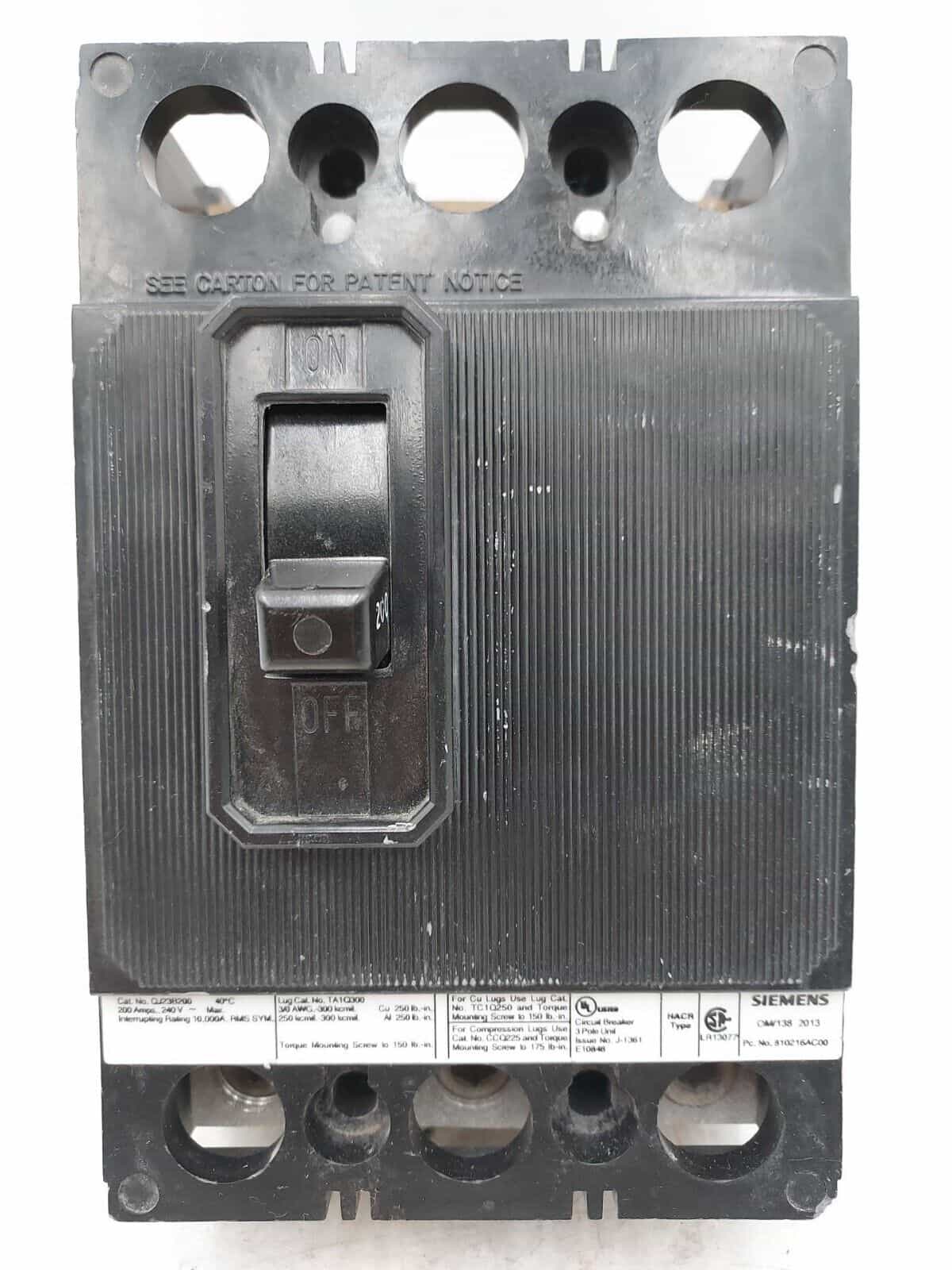 Siemens QJ23B200 Circuit Breaker — image 1 of 7