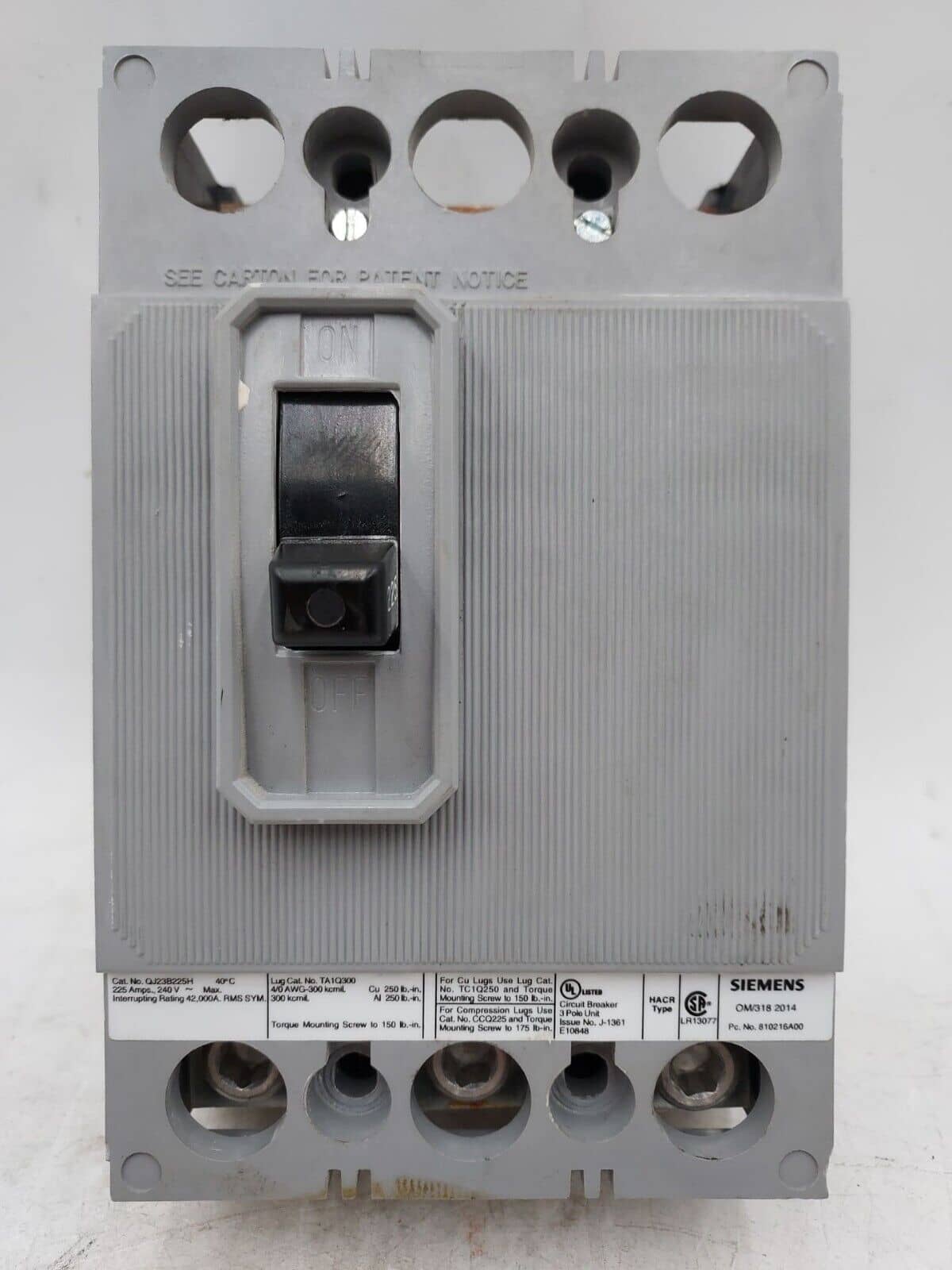 Siemens QJ23B225H Circuit Breaker — image 1 of 7