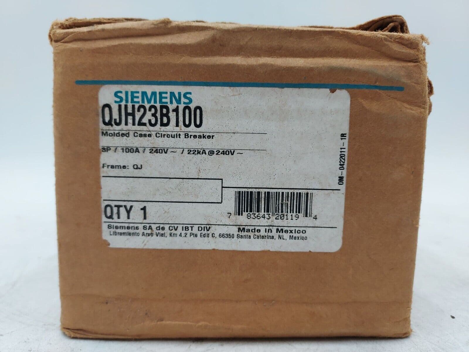 Siemens QJH23B100 Circuit Breaker — image 1 of 8