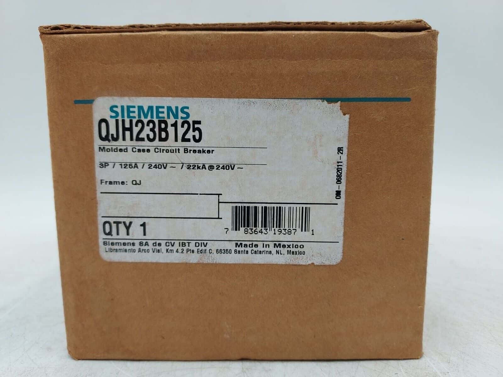 Siemens QJH23B125 Circuit Breaker — image 1 of 8