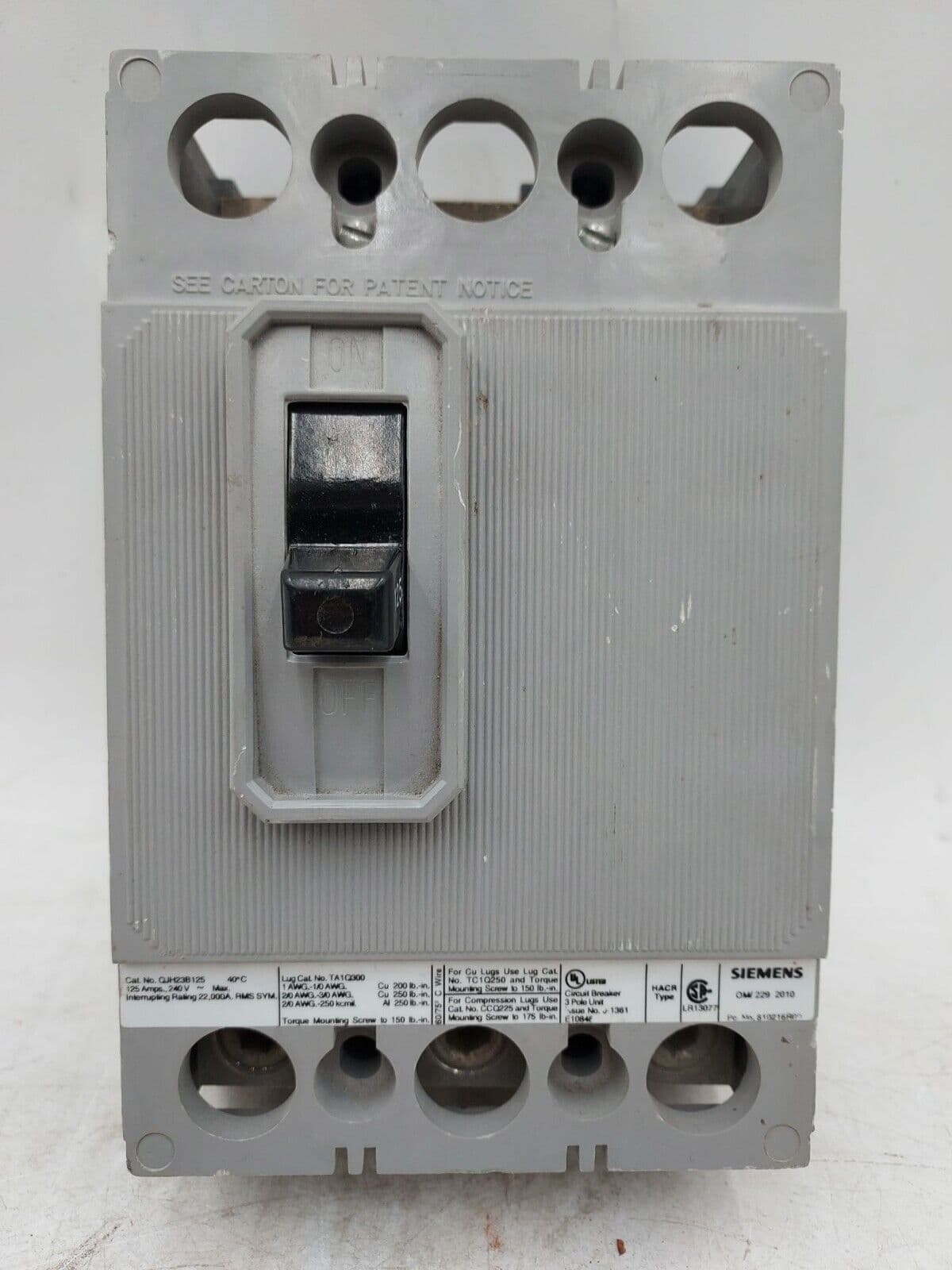 Siemens QJH23B125 – image 1