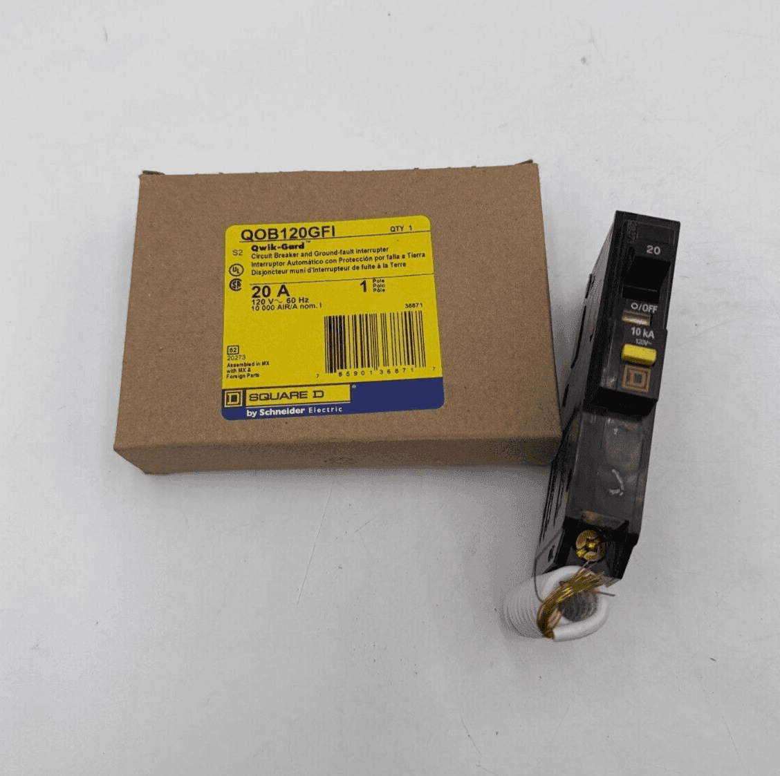 Square D QOB120GFI Circuit Breaker — image 1 of 7
