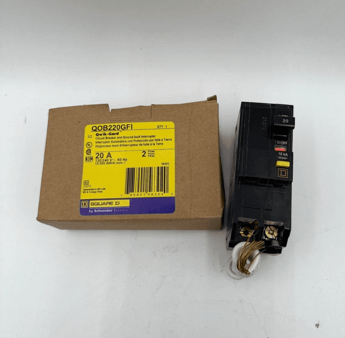 Square D QOB220GFI Circuit Breaker — image 1 of 7