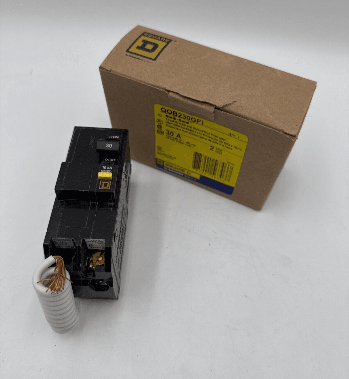 Square D QOB230GFI Circuit Breaker 30A 2P 240V QOB 30 Amp 2 Pole Ground Fault