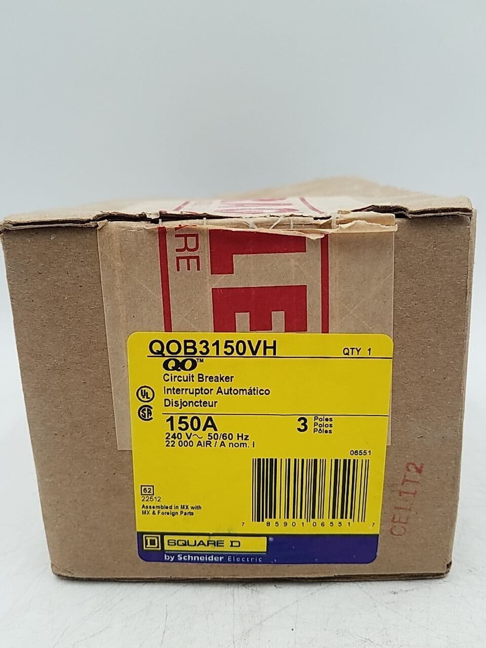 Square D QOB3150VH Circuit Breaker — image 1 of 8