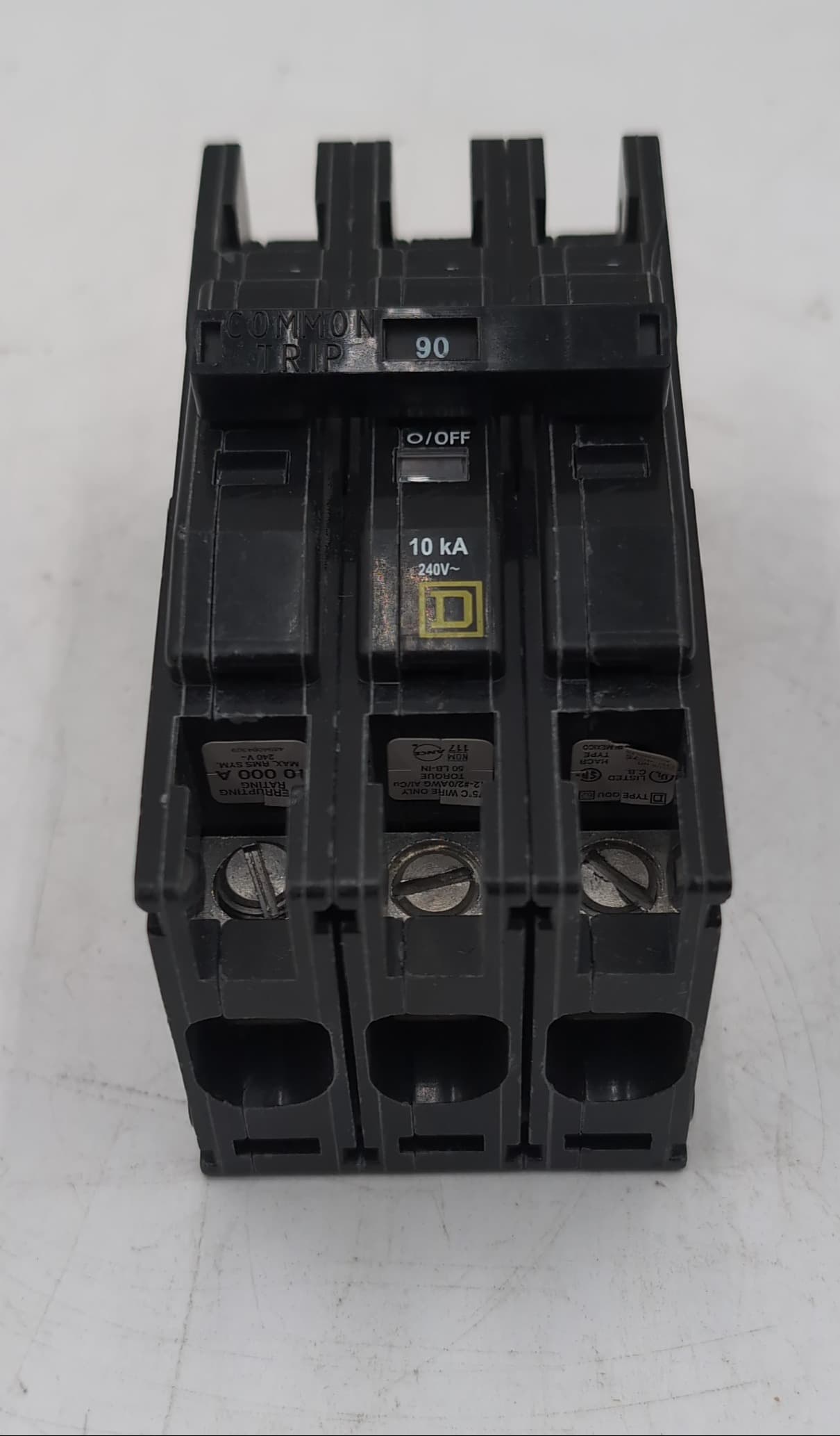 Square D QOU390 90A 240V 3P Circuit Breaker 90 Amp 240 Volt 3 Pole NEW – image 1