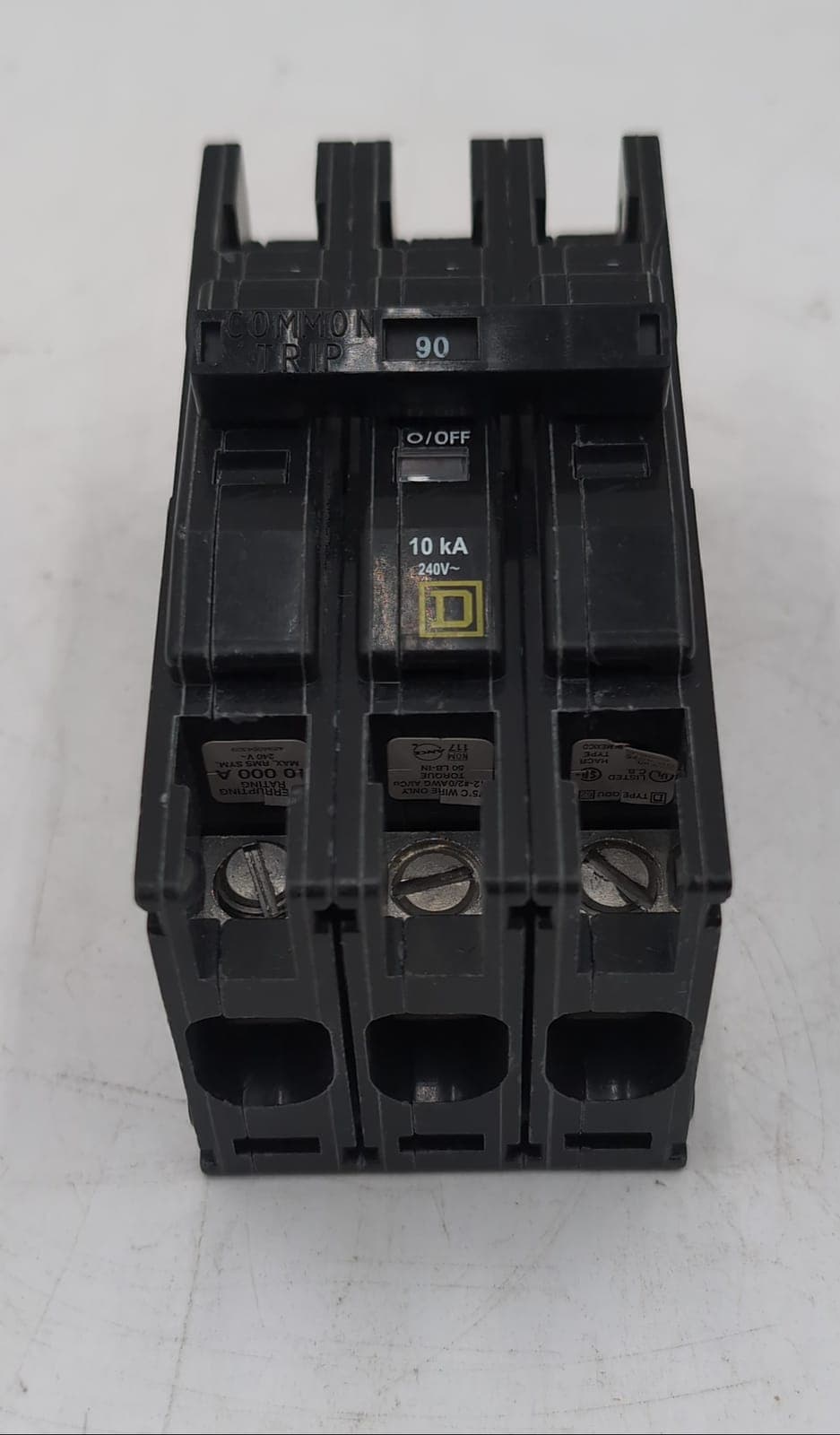 Square D QOU390 90A 240V 3P Circuit Breaker 90 Amp 240 Volt 3 Pole NEW